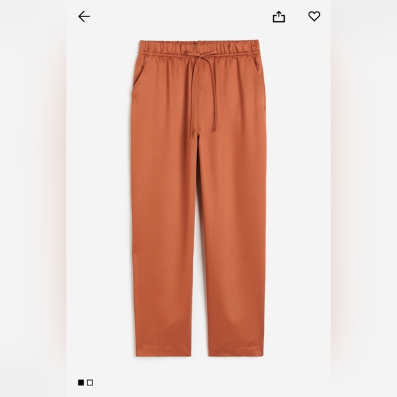 H&M Pants - NWT H&M Lyocell-Blend Pants, Size L, Rust Orange